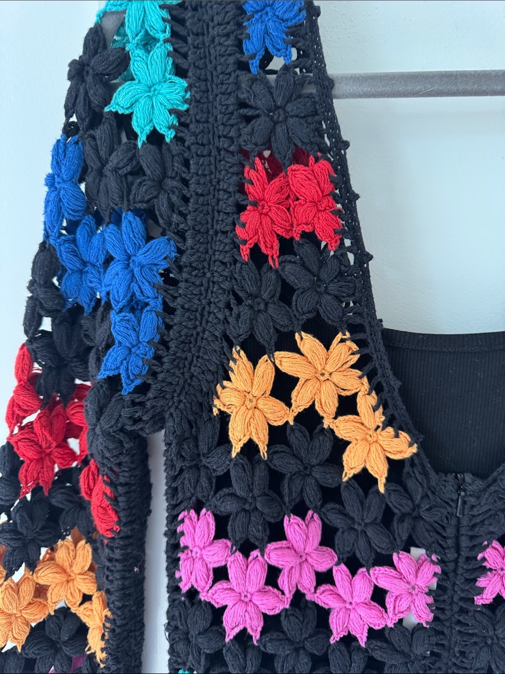 Alex Of Bohemia Crochet Knit Multicolor Dress Size S - Picture 9 of 14